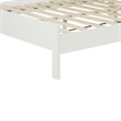 Graham Wooden Platform Bed in White King with 2 Nightstands
