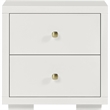 Graham Wooden Platform Bed in White King with 2 Nightstands