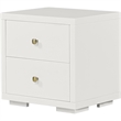 Graham Wooden Platform Bed in White King with 2 Nightstands