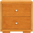Graham Wooden Platform Bed in Cherry King with 2 Nightstands