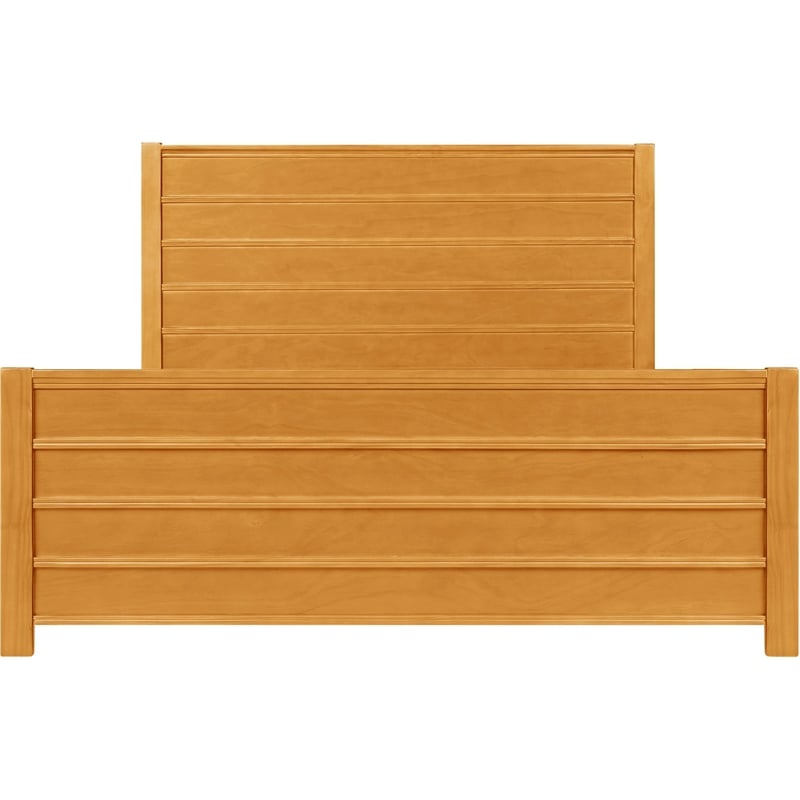 Caroline Wooden Platform Bed in Oak Queen