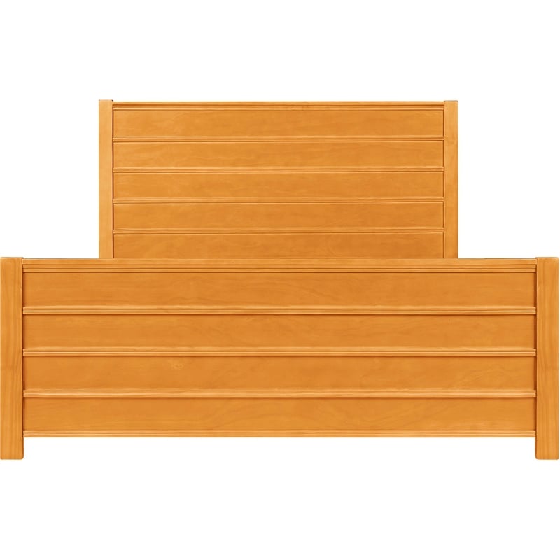 Caroline Wooden Platform Bed in Cherry Queen