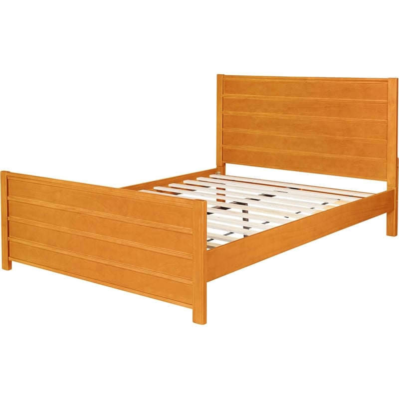 Caroline Wooden Platform Bed in Cherry Queen