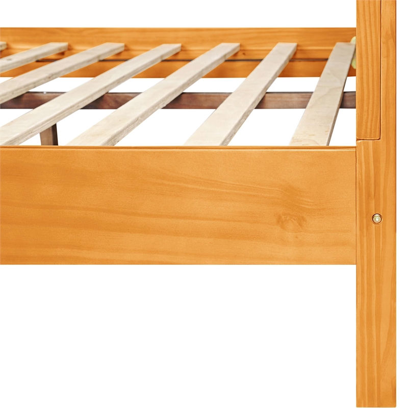 Caroline Wooden Platform Bed in Cherry King