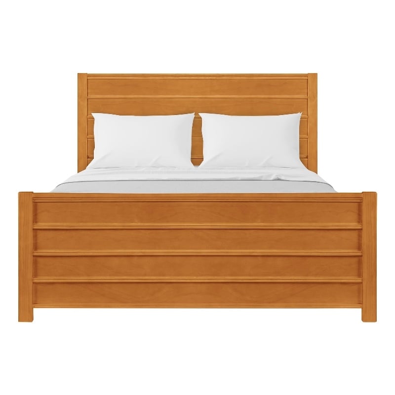 Caroline Wooden Platform Bed in Cherry King