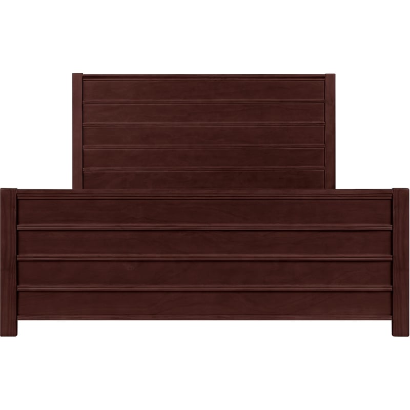 Caroline Wooden Platform Bed in Espresso Queen