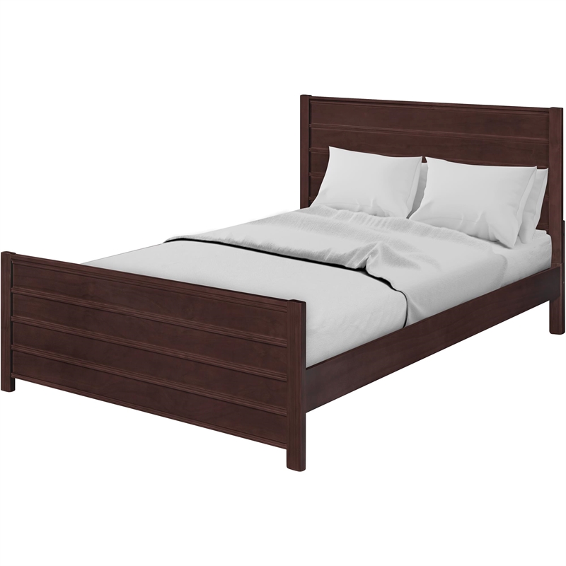 Caroline Wooden Platform Bed in Espresso King