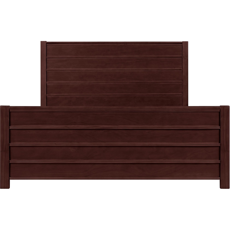 Caroline Wooden Platform Bed in Espresso King