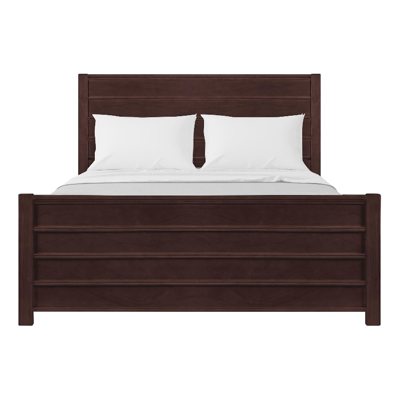 Caroline Wooden Platform Bed in Espresso King