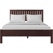Graham Wooden Platform Bed in Espresso King with 2 Nightstands