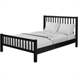 Hampton Wooden Platform Bed in Black Queen