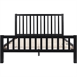 Hampton Wooden Platform Bed in Black Queen