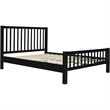 Hampton Wooden Platform Bed in Black Queen