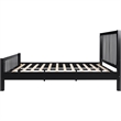 Hampton Wooden Platform Bed in Black Queen