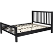 Hampton Wooden Platform Bed in Black Queen