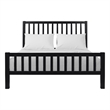 Hampton Wooden Platform Bed in Black Queen