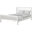 Hampton Wooden Platform Bed in White Queen