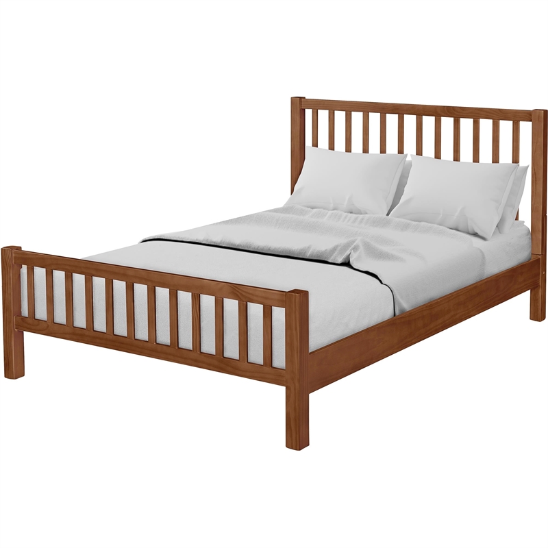 Hampton Wooden Platform Bed in Walnut Queen