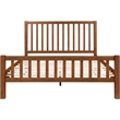 Hampton Wooden Platform Bed in Walnut Queen