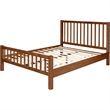 Hampton Wooden Platform Bed in Walnut Queen