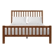 Hampton Wooden Platform Bed in Walnut Queen