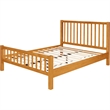 Hampton Wooden Platform Bed in Oak Queen