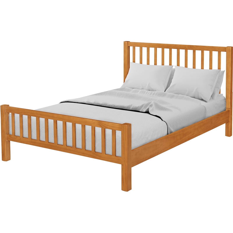 Hampton Wooden Platform Bed in Cherry King