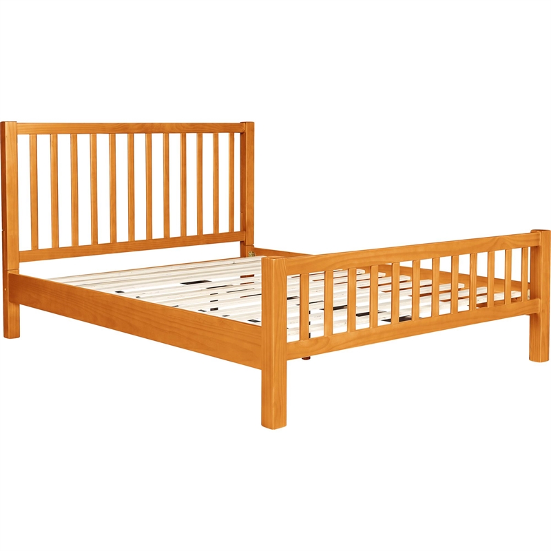 Hampton Wooden Platform Bed in Cherry King
