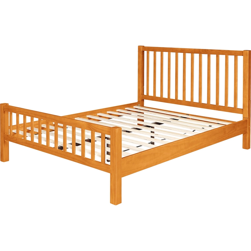 Hampton Wooden Platform Bed in Cherry King