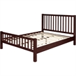 Hampton Wooden Platform Bed in Espresso Queen