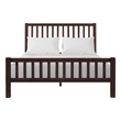 Hampton Wooden Platform Bed in Espresso Queen
