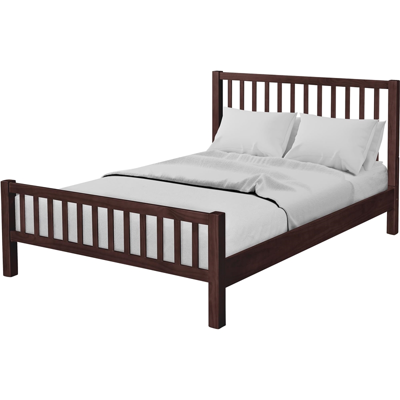 Hampton Wooden Platform Bed in Espresso King