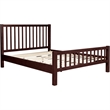 Hampton Wooden Platform Bed in Espresso King