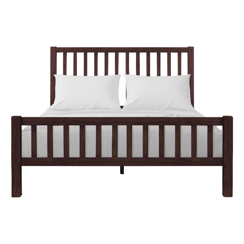 Hampton Wooden Platform Bed in Espresso King