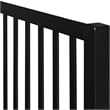 Hampton Wooden Platform Bed in Black Queen with 2 Nightstands