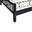 Hampton Wooden Platform Bed in Black Queen with 2 Nightstands