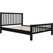 Hampton Wooden Platform Bed in Black King with 2 Nightstands