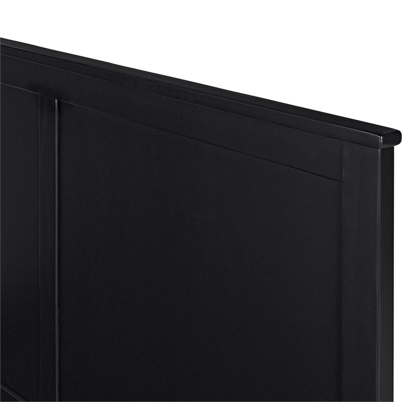 Winston Wooden Platform Bed in Black Queen