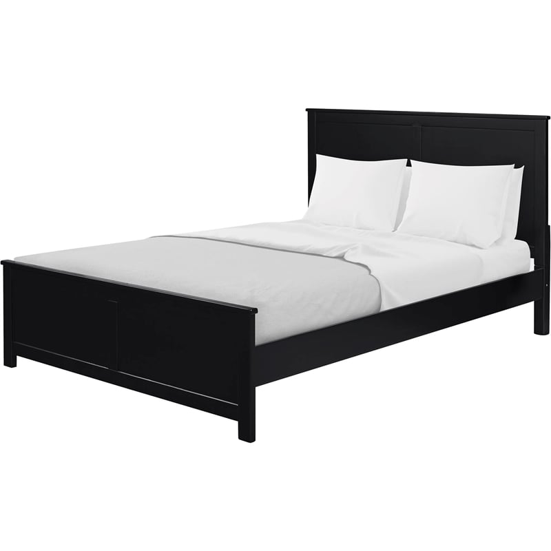 Winston Wooden Platform Bed in Black King