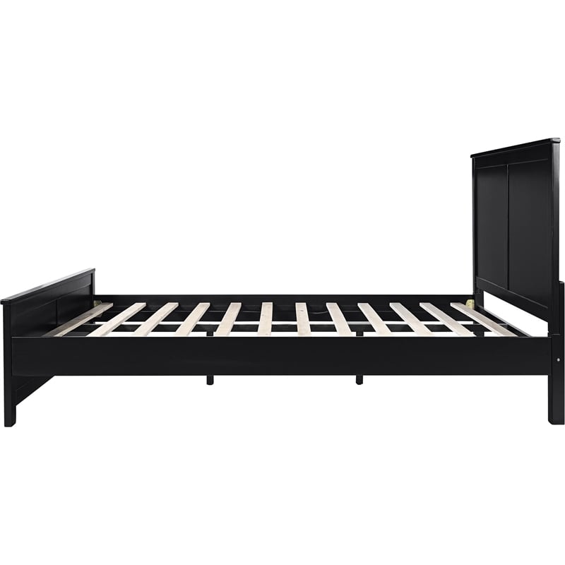 Winston Wooden Platform Bed in Black King