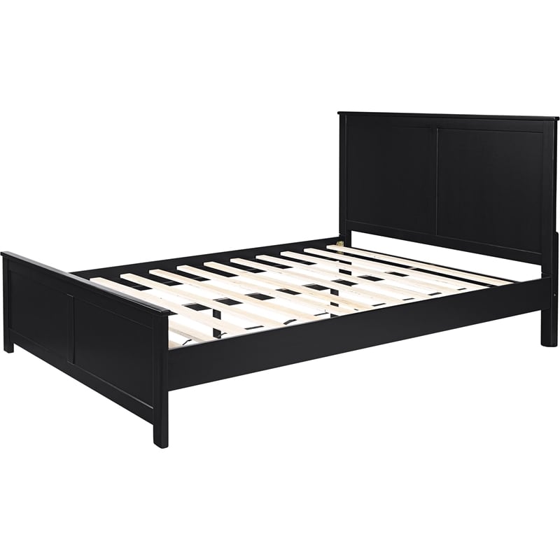 Winston Wooden Platform Bed in Black King