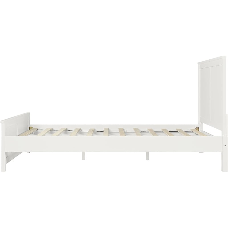 Winston Wooden Platform Bed in White King