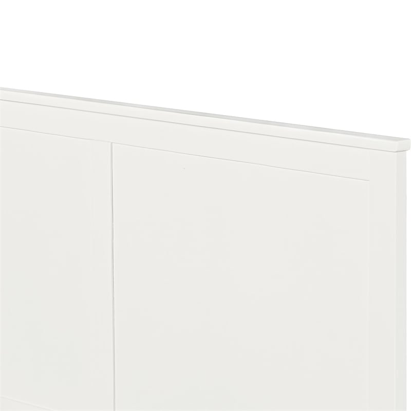 Winston Wooden Platform Bed in White King