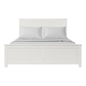 Winston Wooden Platform Bed in White King