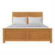 Winston Wooden Platform Bed in Oak King with Paneled Headboard and Footboard