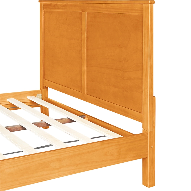 Winston Wooden Platform Bed in Cherry King