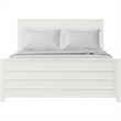 Caroline Wooden Platform Bed in White Queen with 2 Nightstands