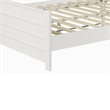 Caroline Wooden Platform Bed in White Queen with 2 Nightstands