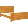 Caroline Wooden Platform Bed in Oak Queen with 2 Nightstands