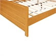 Caroline Wooden Platform Bed in Oak King with 2 Nightstands